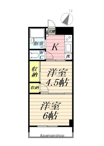 アーク桜ヶ丘(2K/1階)の間取り写真