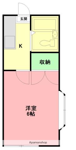 マルベリーヒル(1K/2階)の間取り写真