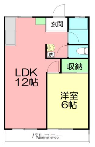 サンレイクヒル(1LDK/2階)の間取り写真