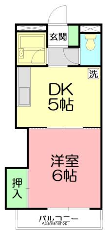 インペリア砥上(1DK/3階)の間取り写真