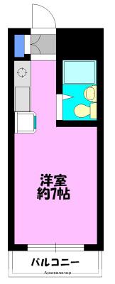 コーポグラフテック茅ヶ崎A(ワンルーム/3階)の間取り写真