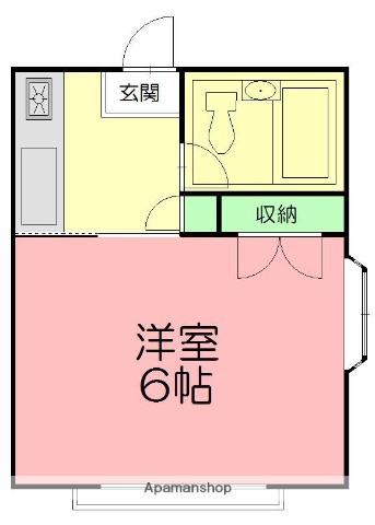 エクセル湘南台(1K/1階)の間取り写真