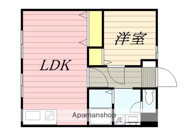 COOEE茅ヶ崎(1LDK/3階)の間取り写真