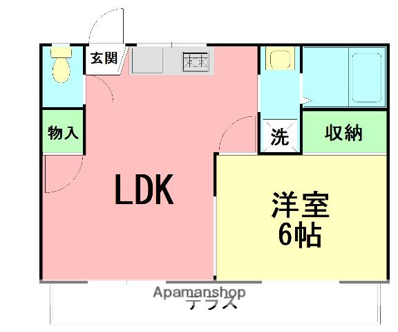 茅ヶ崎トラッドA(1LDK/1階)の間取り写真