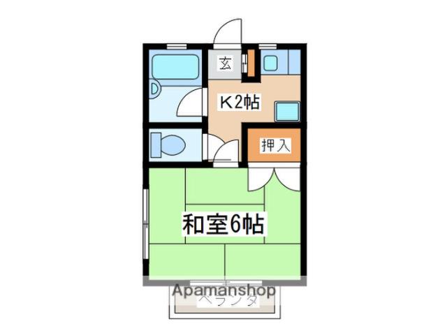 ブリーズハウス(1K/1階)の間取り写真