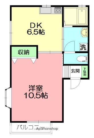 GRACE SHONAN7(1DK/1階)の間取り写真