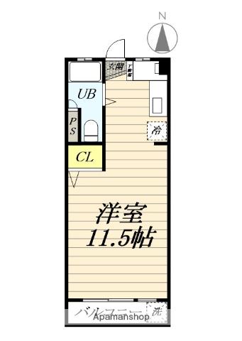 ニュー鵠沼マンション(ワンルーム/4階)の間取り写真