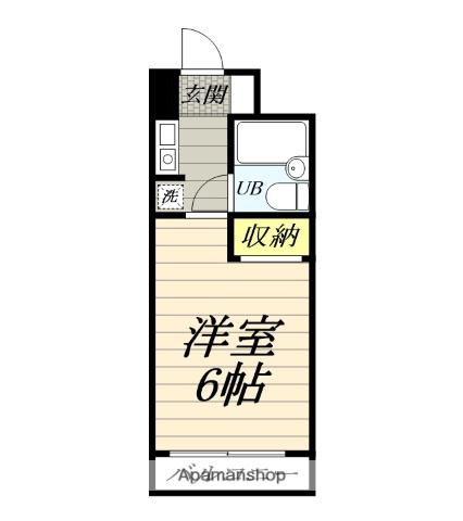 フラッツ東湘(ワンルーム/4階)の間取り写真