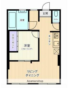 平塚紅谷座ビル(1LDK/3階)の間取り写真