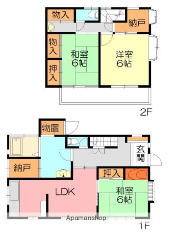 東海道本線 辻堂駅 徒歩7分 2階建 築41年(3SLDK)の間取り写真