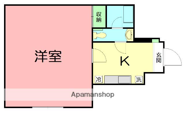 ダイヤモンドテラス藤沢本町B(1K/2階)の間取り写真