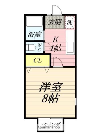 ドリームコーポ(1K/2階)の間取り写真