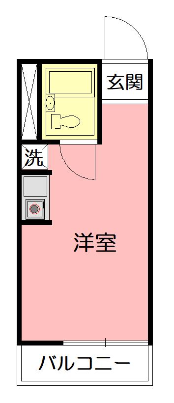 オレンジコート伊勢原(ワンルーム/3階)の間取り写真