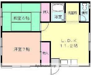 ハウスポ-トⅢ(2LDK/1階)の間取り写真