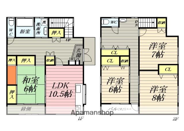 菖蒲沢HOUSE(4LDK/1階)の間取り写真