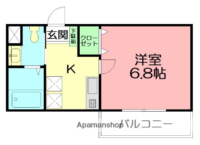 MQUARTO湘南海岸公園Ⅰ(1K/1階)の間取り写真