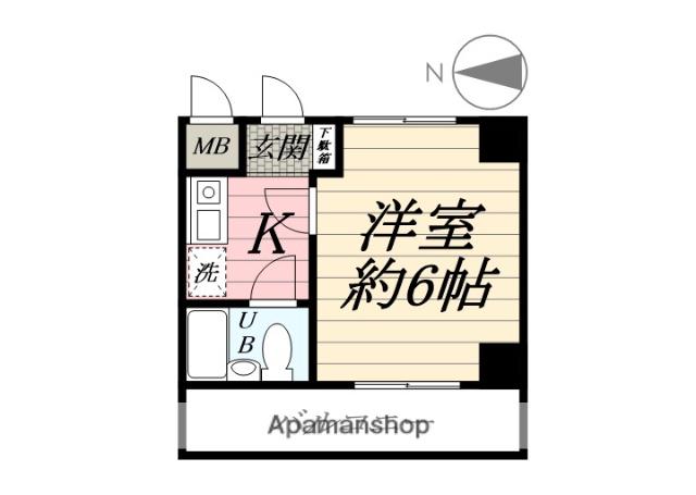 クリオ大和壱番館 6階階 間取り