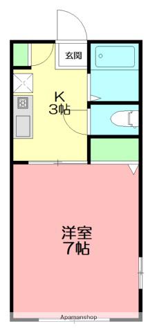 M ソフィア(1K/1階)の間取り写真