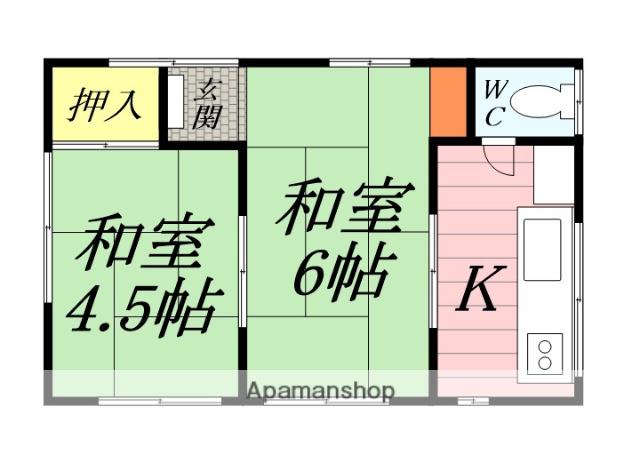 ローヤルⅡ(2K/2階)の間取り写真