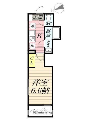 MELDIA高座渋谷Ⅳ(1K/2階)の間取り写真