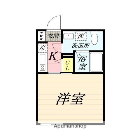 アベニール大和(1K/1階)の間取り写真