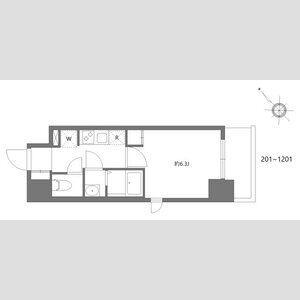 エヌステージ秦野駅前(1K/3階)の間取り写真