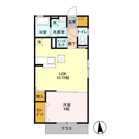 ディアベルジュ 1階階 間取り