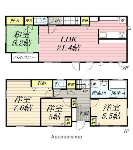 小田急電鉄江ノ島線 鵠沼海岸駅 徒歩7分 2階建 築11年(4LDK)の間取り写真