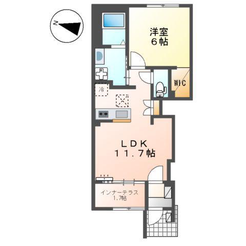 ディモーラ(1LDK/1階)の間取り写真