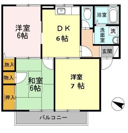 アベニールII 2階階 間取り