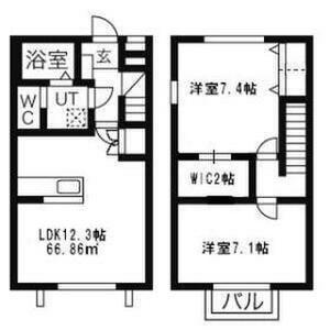 パークサイドヒルズ(2LDK)の間取り写真