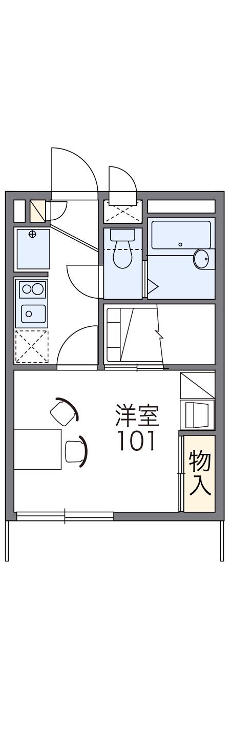 レオパレスミモザ 2階階 間取り
