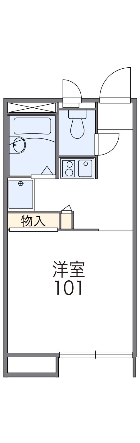 レオパレススズキ(1K/2階)の間取り写真