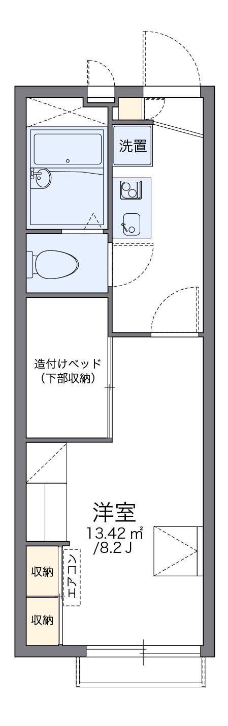 レオパレスフラワー開成Ⅱ(1K/2階)の間取り写真