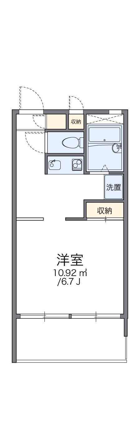 レオパレスプレシオD 1階階 間取り