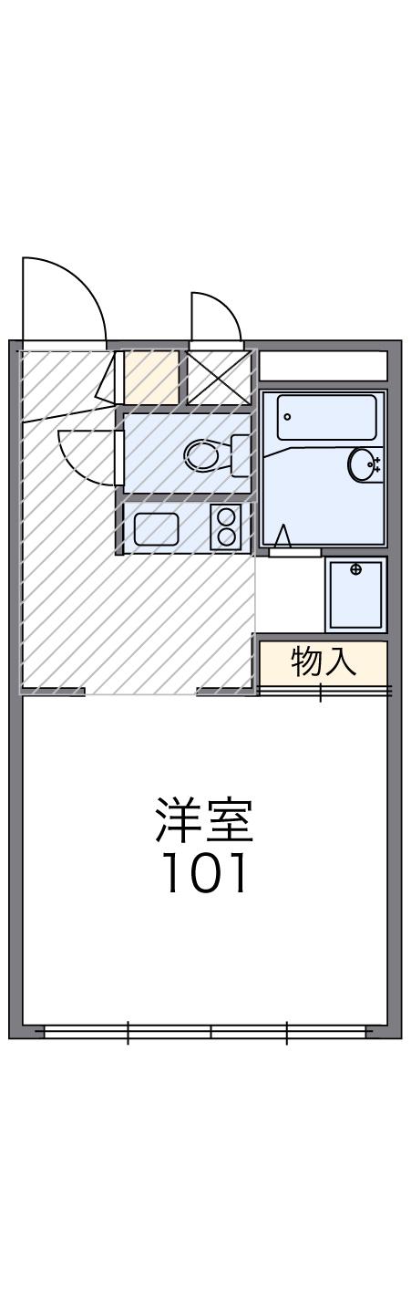 レオパレスプレシオD 3階階 間取り