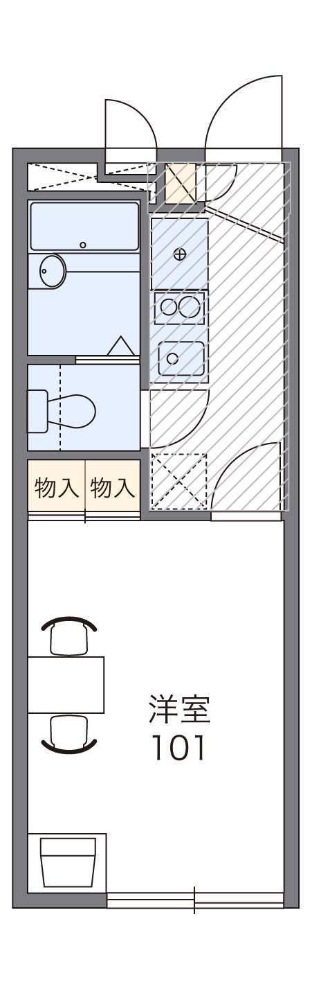 レオパレスウィング(1K/2階)の間取り写真
