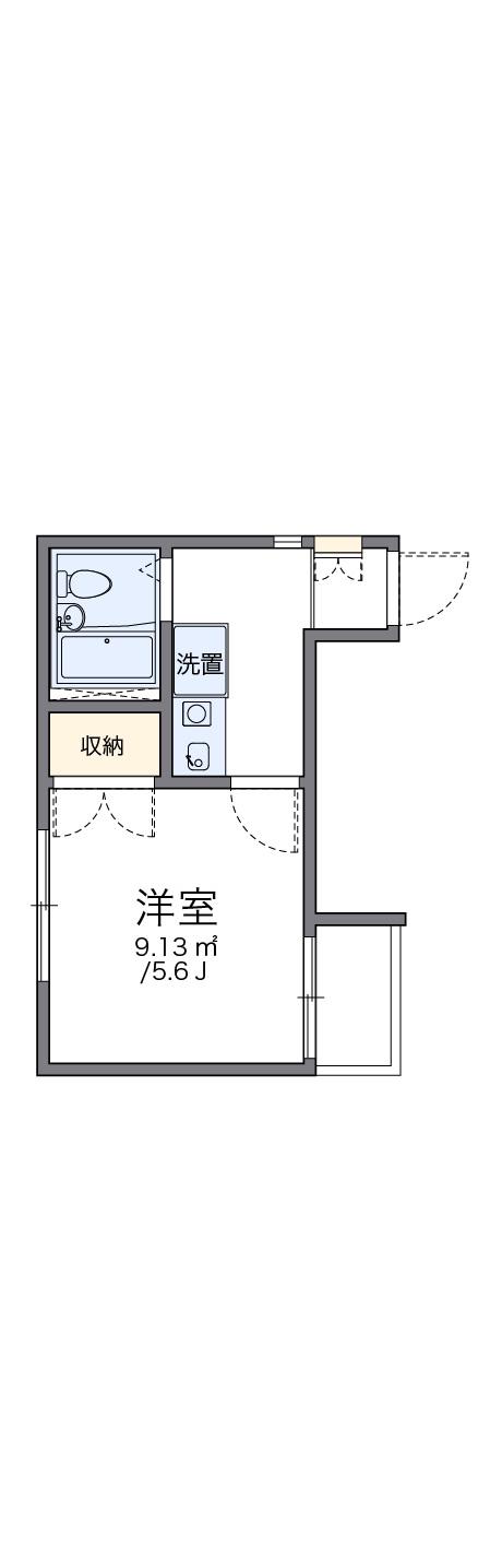 レオパレスHIRO(1K/2階)の間取り写真