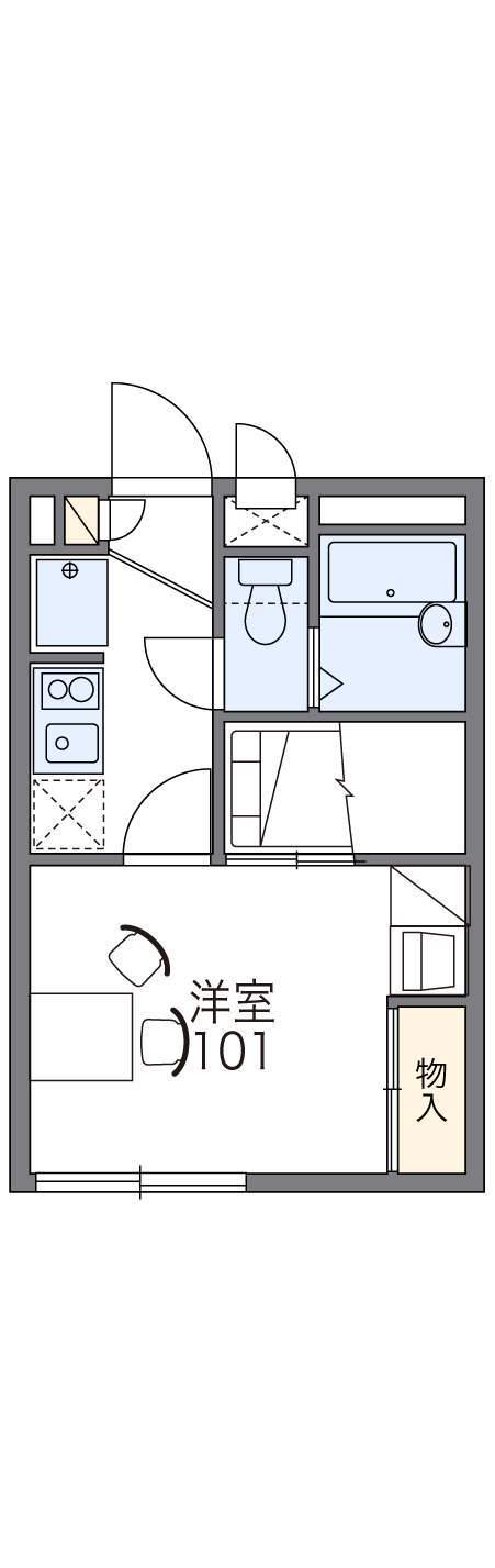 レオパレススコッツ カーク(1K/2階)の間取り写真