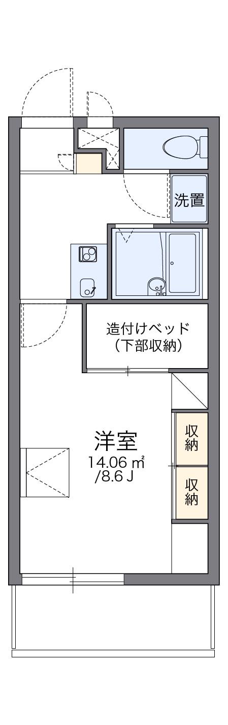 レオパレスHKスクエア(1K/1階)の間取り写真