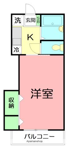 ハイム カープ(1K/2階)の間取り写真
