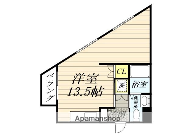 CONFOR鴨宮(ワンルーム/3階)の間取り写真