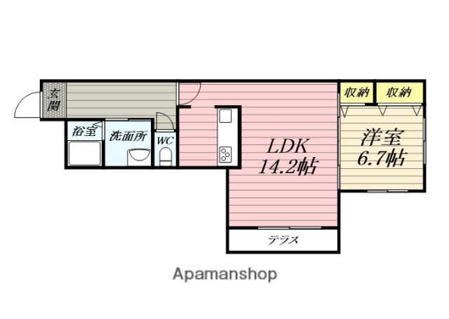 メゾンカワシロ(1LDK/1階)の間取り写真