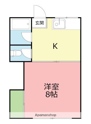 清水コーポ3(1K/1階)の間取り写真