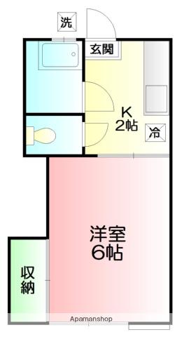 今井ハイツB棟(1K/2階)の間取り写真