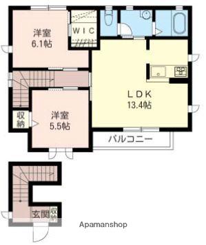 スプリングハーモニーH(2LDK/2階)の間取り写真