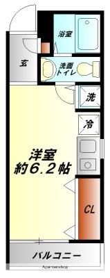 BAAN栄(ワンルーム/4階)の間取り写真