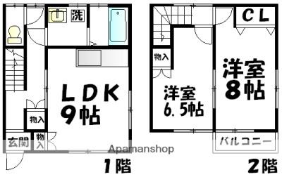 小沢テラスハウス(2LDK)の間取り写真