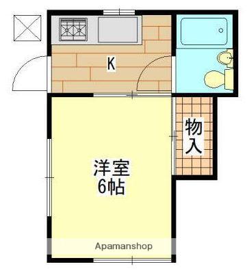 西山アパートA棟(1K/1階)の間取り写真