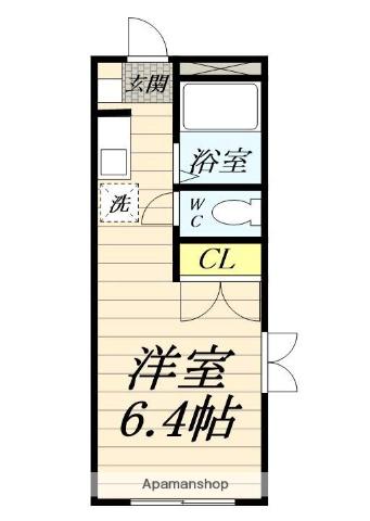 コーポKARUGAMO(ワンルーム/1階)の間取り写真